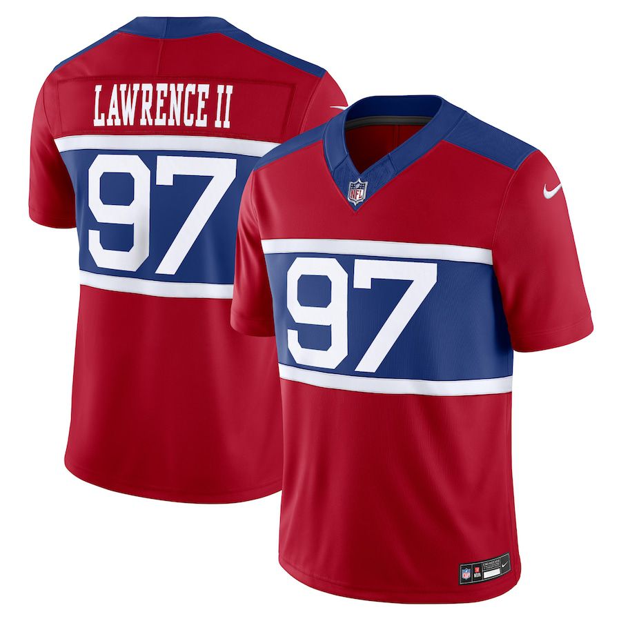 Men New York Giants #97 Dexter Lawrence II Nike Century Red Alternate Vapor F.U.S.E. Limited NFL Jersey